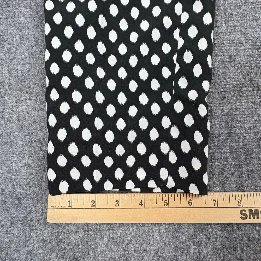Banana Republic Pants Women 6 Black White Polka‎ Dot Soft Camden Classic Preppy